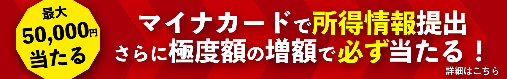 所得情報の提出で最大5万円当たる