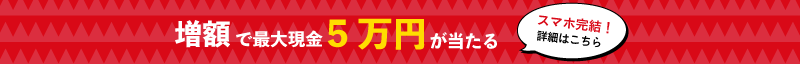 増額で最大5万円当たる