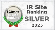 Gomez IR Site Ranking 2025 Received: Silver Prize