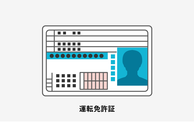 必要書類 例:運転免許証