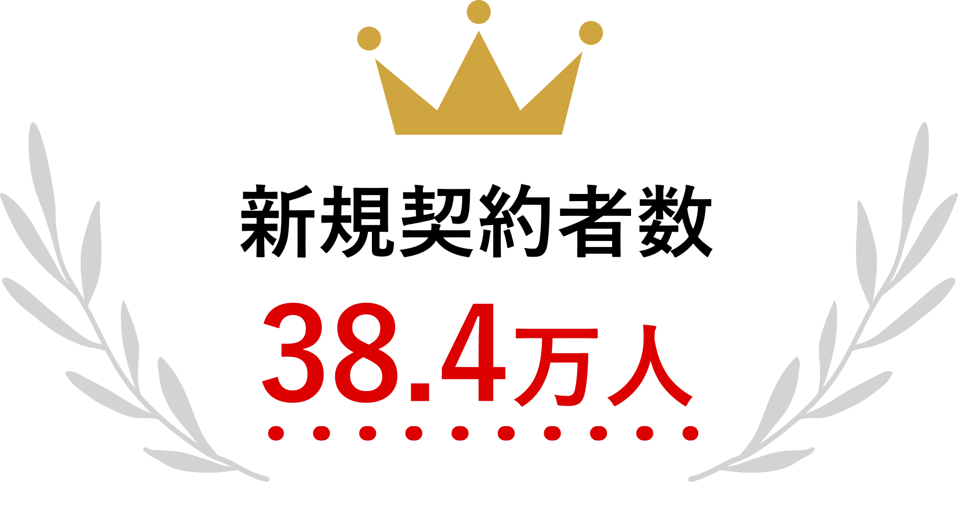 新規契約者数 38.4万人